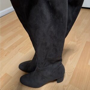 Grey Ann Taylor Suede Boots